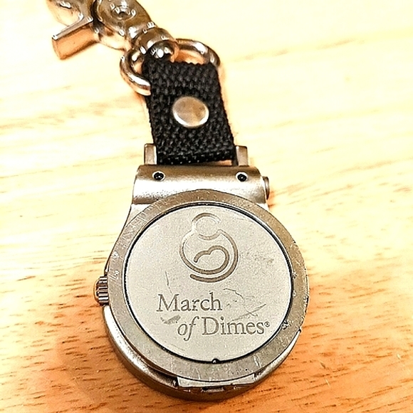 Rare vintage Golf watch carabiner flip open  silver retro watch green & red face - Picture 13 of 16